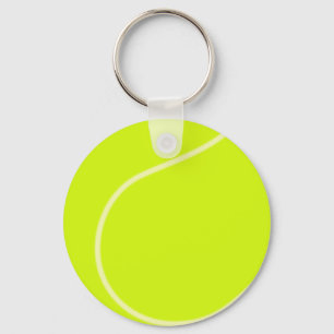 Tennis Boll Button Keychain Nyckelring