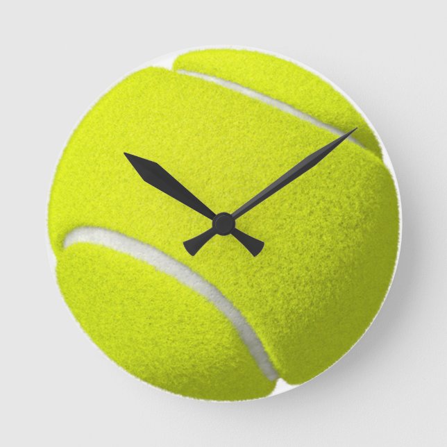 Tennis Boll Clock Rund Klocka (Framsida)