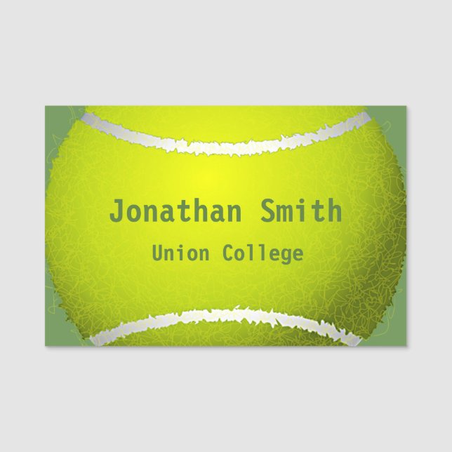 Tennis Boll Design Namn bricka Namnbricka (Framsida)