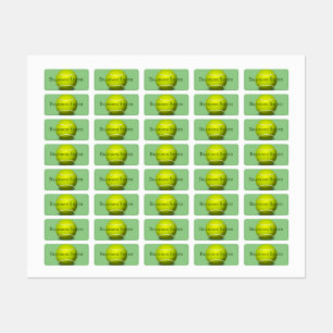 Tennis Boll Design Namn-etiketter Klistermärke