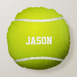Tennis Boll Design Round Pillow Rund Kudde