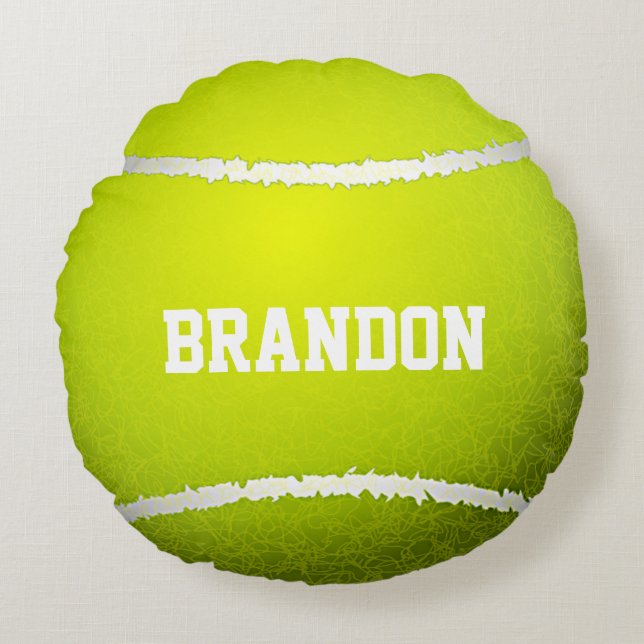 Tennis Boll Design Round Pillow Rund Kudde (Framsidan)