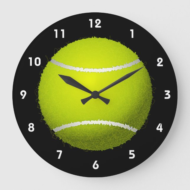 Tennis Boll Design Wall Clock Stor Klocka (Framsida)