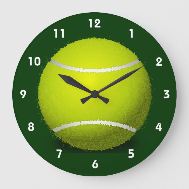 Tennis Boll Design Wall Clock Stor Klocka (Framsida)