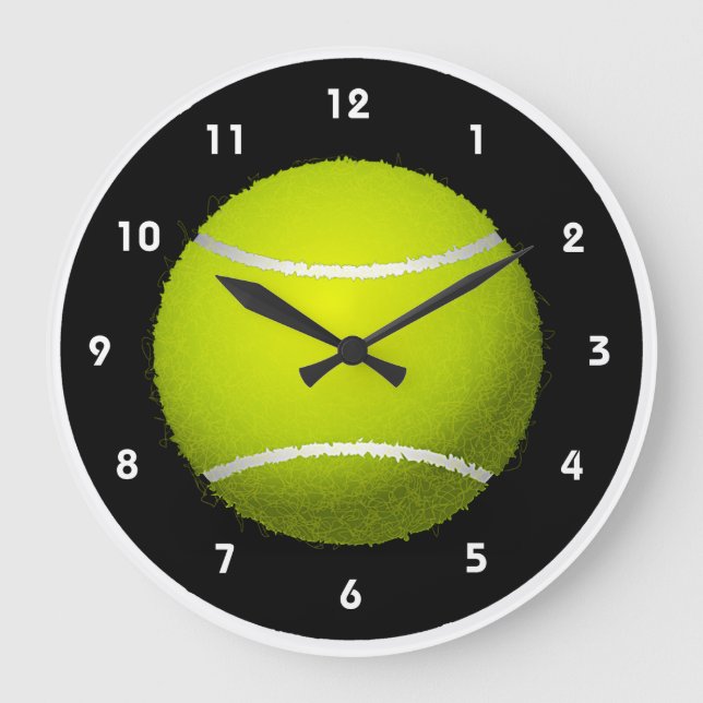 Tennis Boll Design Wall Clock Stor Klocka (Framsida)