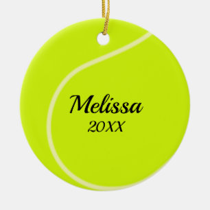 Tennis Boll Dubbla Sided Ornament Round