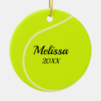 Tennis Boll Dubbla Sided Ornament Round