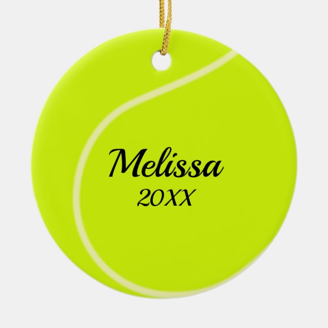 Tennis Boll Dubbla Sided Ornament Round (Framsidan)