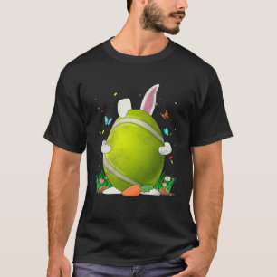 Tennis Boll Egg Bunny Öron Glad påsk Day Manar Bo T Shirt