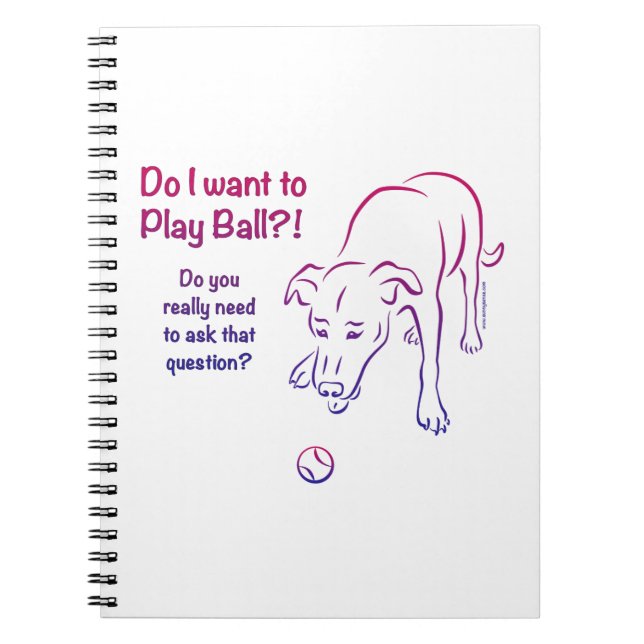 Tennis Boll Hund Anteckningsbok (Framsidan)