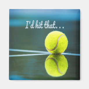 Tennis boll I skulle Slått den där fina gåvan Magnet