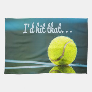 Tennis boll jag Slåare den där fina gåvan Kökshandduk