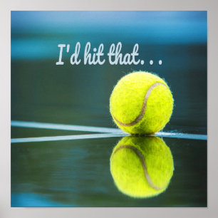 Tennis boll jag Slåare den där fina gåvan Poster