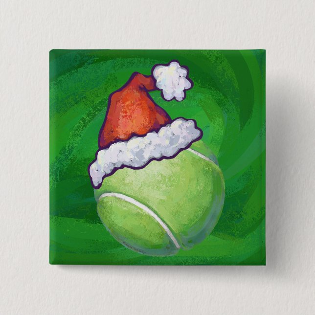 Tennis Boll jul-Grönt Knapp (Framsida)