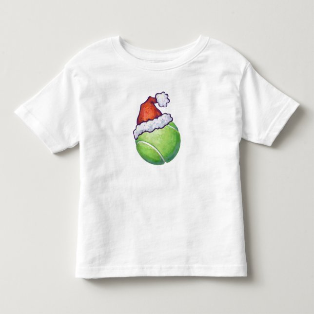 Tennis Boll jul-Grönt Tee Shirt (Framsida)