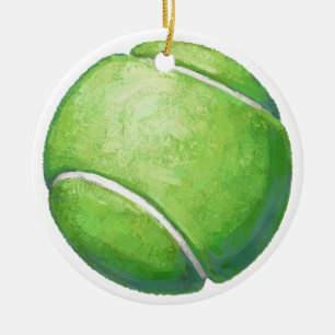 Tennis Boll Julgransprydnad Keramik
