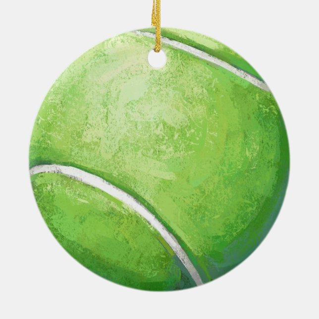 Tennis Boll Julgransprydnad Keramik (Baksidan)