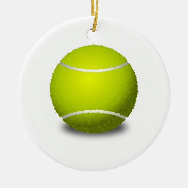 Tennis Boll Julgransprydnad Keramik (Framsidan)