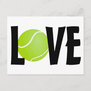 Tennis Boll KÄRLEK Vykort