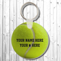 Tennis Boll Keychain Anpassa Märkrn NAMN-ID