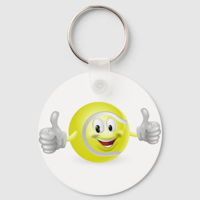 Tennis Boll Mascot Nyckelring (Framsida)