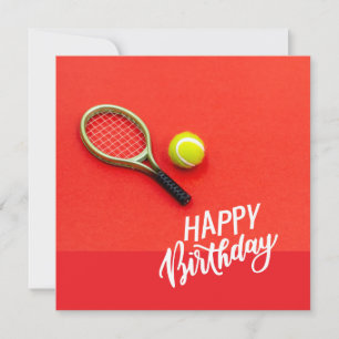 Tennis boll med Grattis på födelsedagen med kärlek