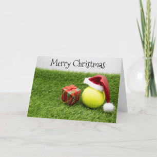 Tennis boll med jultomten jul helgkort