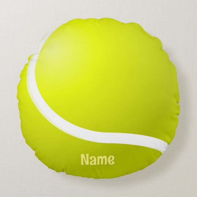 Tennis Boll med namn Rund Kudde (Framsidan)