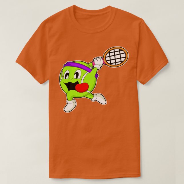 Tennis boll med tennis racket t shirt (Design framsida)