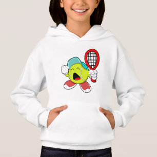 Tennis boll med tennis racket t shirt