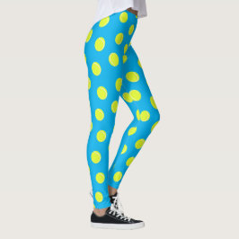 Tennis Boll Mönster på Himlar Blue Leggings