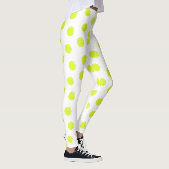 Tennis Boll Mönster på White Leggings (Höger)