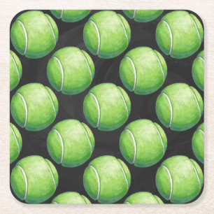 Tennis Boll Mönster Underlägg Papper Kvadrat