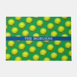 Tennis Boll Mönster, White Namn, Blue & Grönt