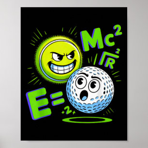 Tennis Boll och Golf Boll Duo Math Poster