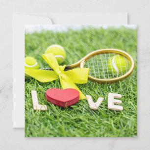 Tennis boll och grönt med kärlek