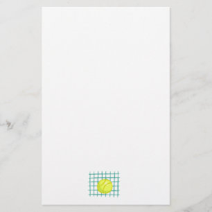 tennis boll och nätgrafik brevpapper