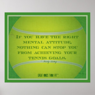 Tennis Boll och Quote 003 Poster