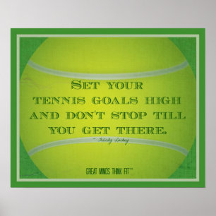 Tennis Boll och Quote 004 Poster
