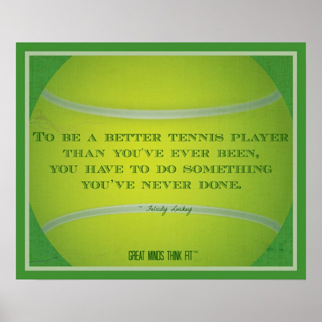Tennis Boll och Quote 007 Poster (Framsidan)