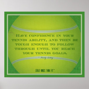 Tennis Boll och Quote 017 Poster