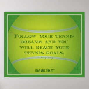 Tennis Boll och Quote 018 Poster