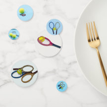 Tennis boll och racket Grattis på födelsedagen blu