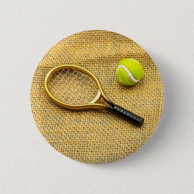 Tennis boll och racket knapp (Framsida)