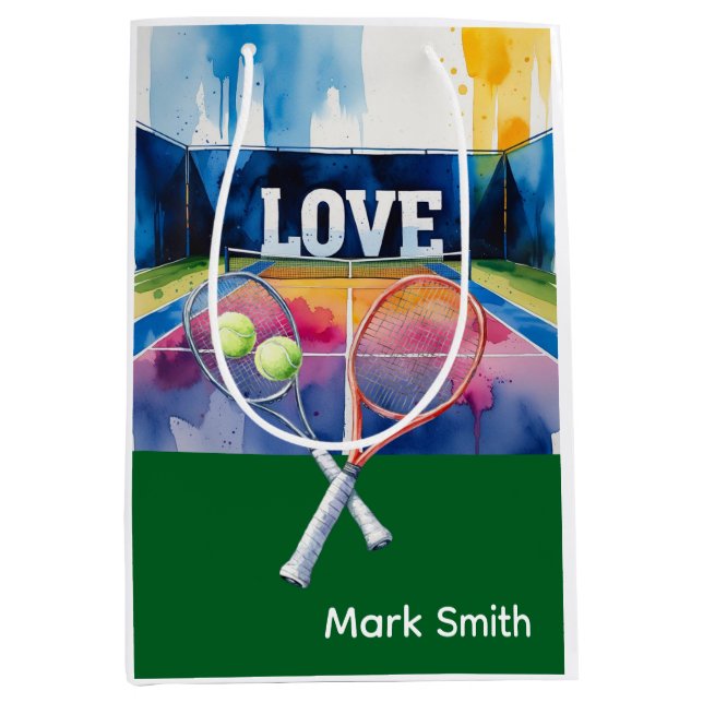 Tennis boll och racketar vid domstol med kärlek (Framsidan)