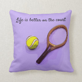 Tennis boll och racketlivet är bättre på domstolen kudde