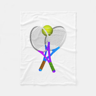 Tennis Boll och Rackets Fleecefilt