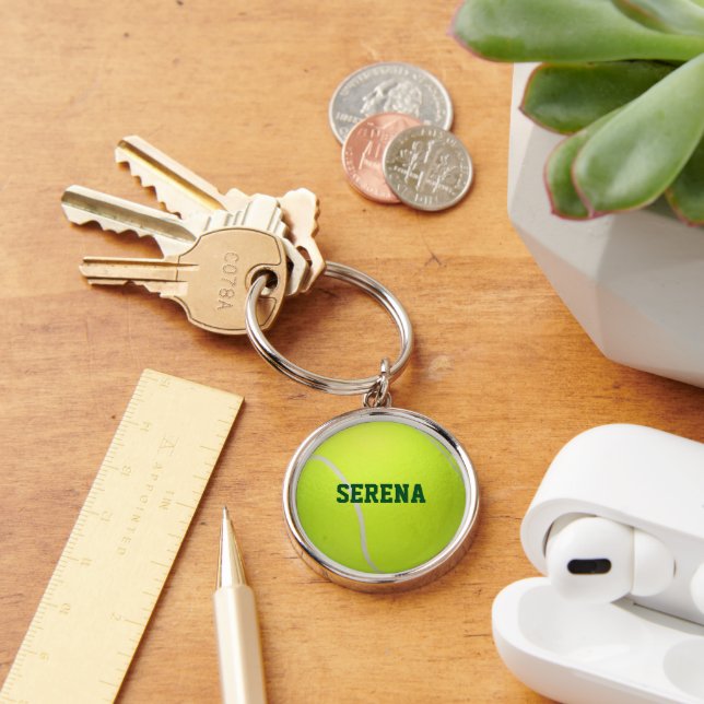 Tennis Boll Personlig Keychain Nyckelring (Skrivbord)