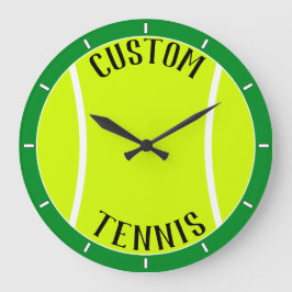 Tennis Boll Personlig Text och Färg Wall Clock Stor Klocka