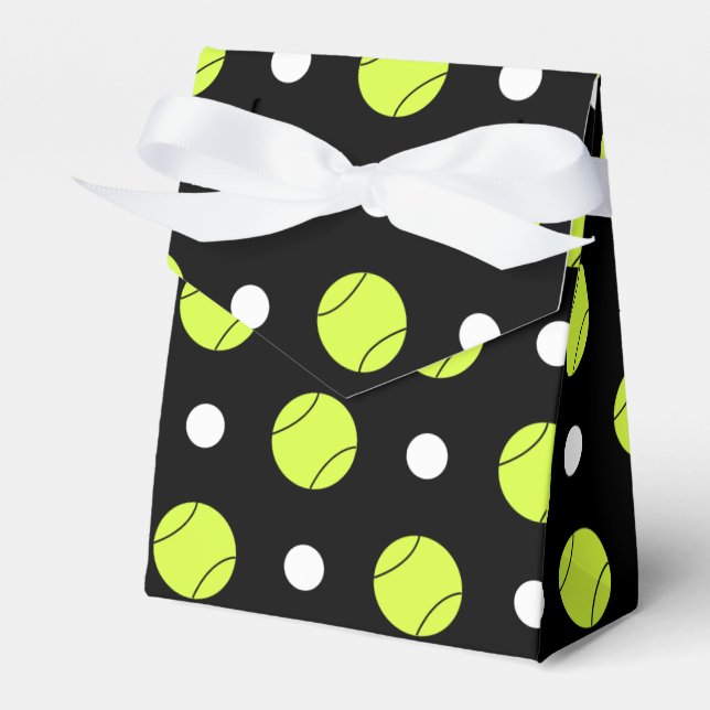 Tennis Boll Polka Dot Mönster Anpassningsbar Backg Presentaskar (Framsidan Sidan)